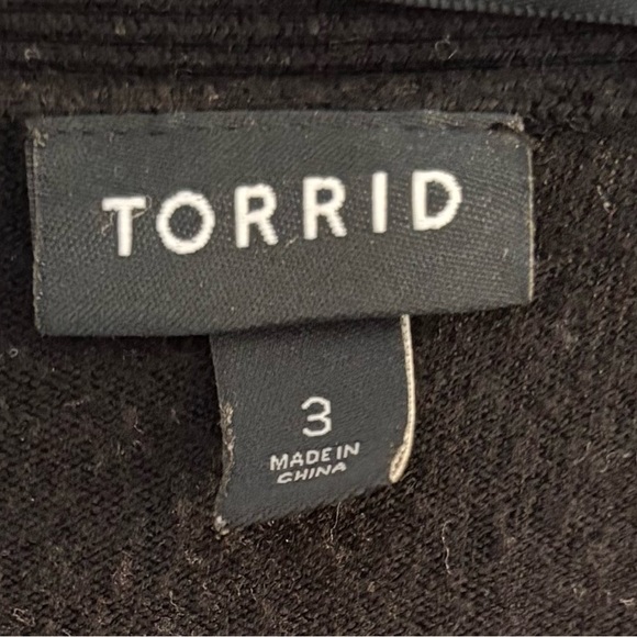 Torrid Black Cardigan Sweater Maxi Length - Picture 2 of 3